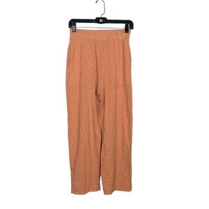 Free people beach orange pull on wide leg pants size small
